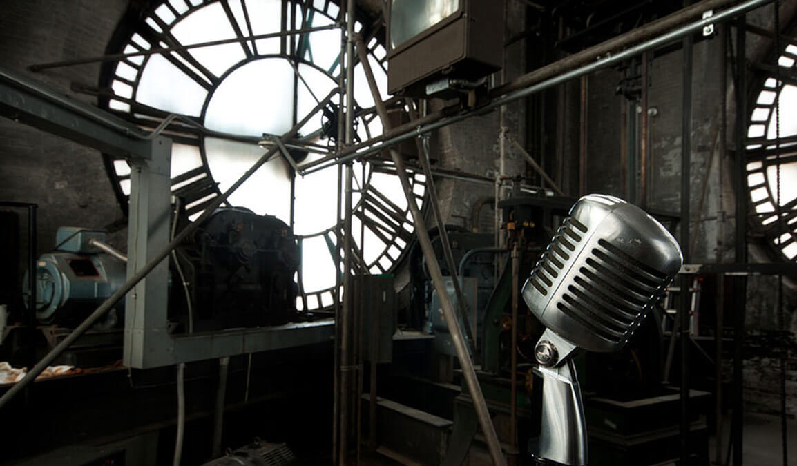 inside of a clock tower